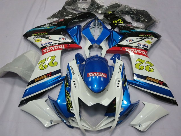 Purchase 2007-2008 White Blue Red Black Motul 22 Suzuki GSXR 1000 Motorcycle Fairings UK