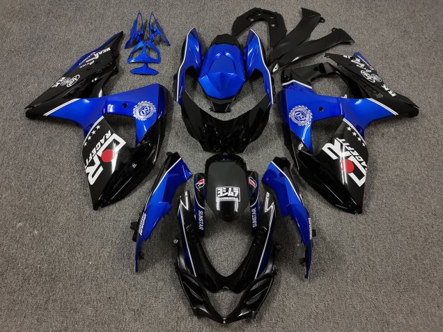 Purchase 2009-2016 Black and Blue with Custom Logo Suzuki GSXR 1000 Motorcycle Fairings UK