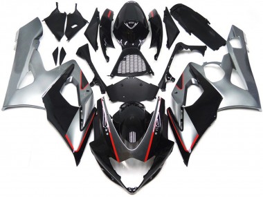 Purchase 2005-2006 Glossy Black Silver Red Suzuki GSXR 1000 Motorcycle Fairings UK