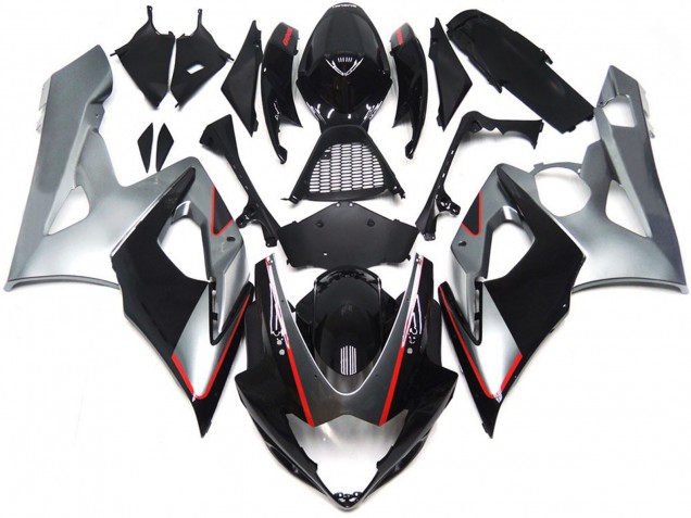 Purchase 2005-2006 Glossy Black Silver Red Suzuki GSXR 1000 Motorcycle Fairings UK