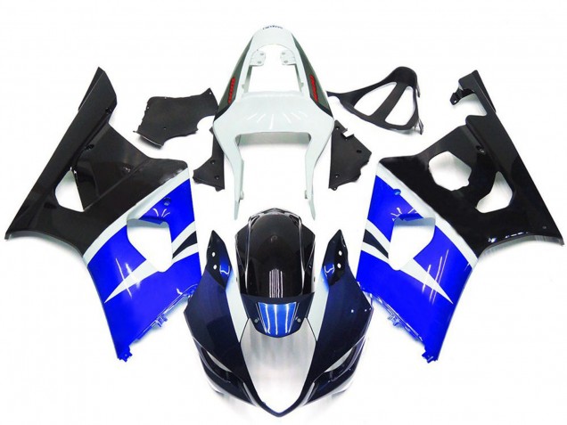 Purchase 2003-2004 White Blue Glossy Black Suzuki GSXR 1000 Motorcycle Fairings UK
