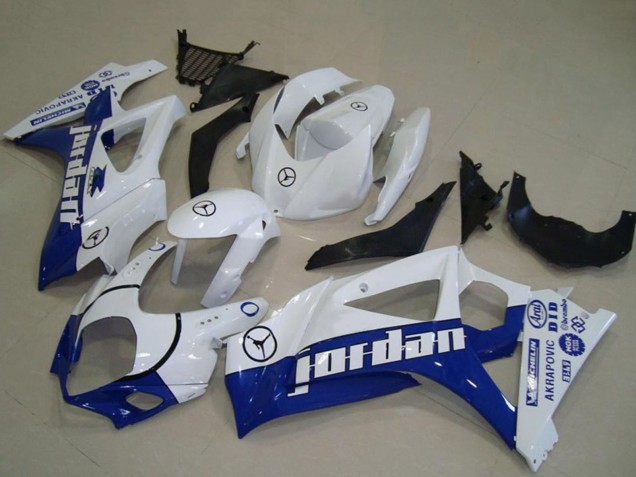 Purchase 2007-2008 White Blue Jordan Suzuki GSXR 1000 Motorcycle Fairings UK