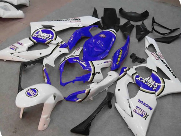 Purchase 2005-2006 White Blue Lucky Strike Suzuki GSXR 1000 Motorcycle Fairings UK