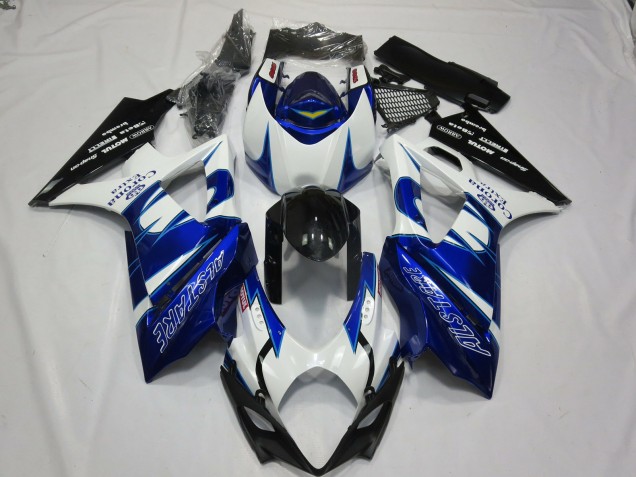 Purchase 2007-2008 White Blue Black Corona Alstare Suzuki GSXR 1000 Motorcycle Fairings UK