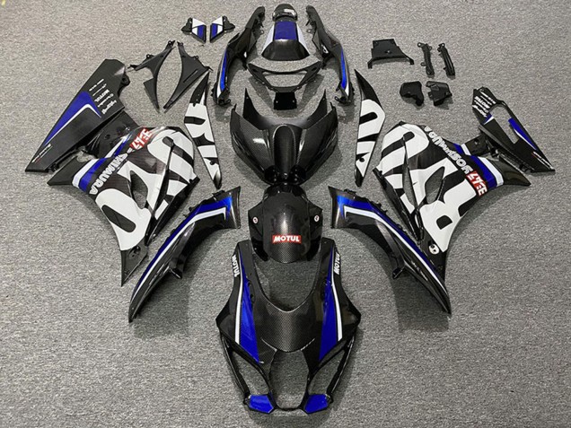 Purchase 2017-2024 Carbon Fiber Style Blue Suzuki GSXR 1000 Motorcycle Fairings UK