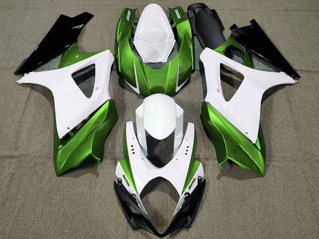 Purchase 2007-2008 White Green Black Suzuki GSXR 1000 Motorcycle Fairings UK