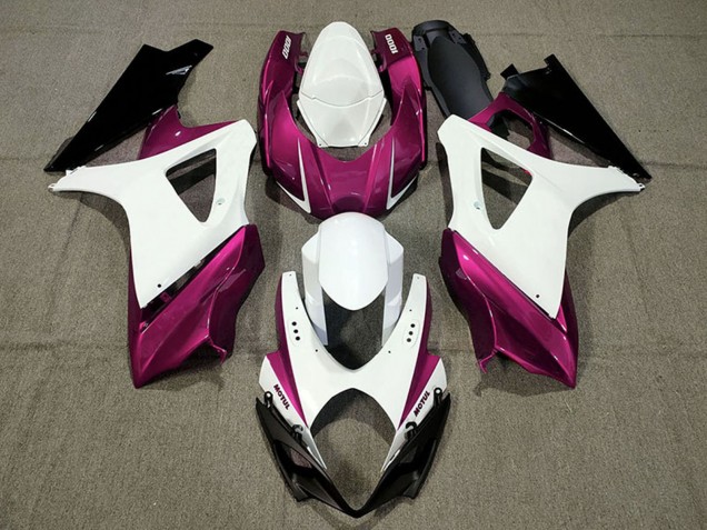 Purchase 2007-2008 White Pink Black Suzuki GSXR 1000 Motorcycle Fairings UK