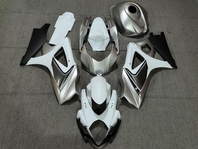 Purchase 2007-2008 White Silver Black Suzuki GSXR 1000 Motorcycle Fairings UK
