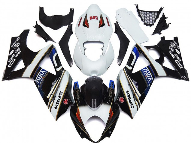 Purchase 2007-2008 White Blue Red Black Viru Suzuki GSXR 1000 Motorcycle Fairings UK