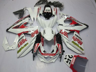 Purchase 2009-2016 White Red Dunlop 52 Suzuki GSXR 1000 Motorcycle Fairings UK