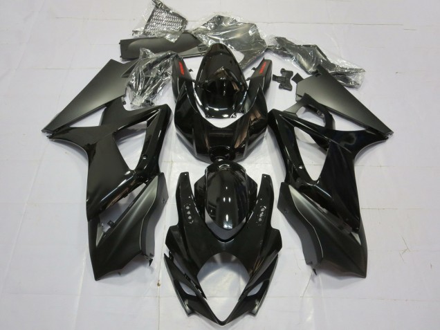 Purchase 2007-2008 Glossy Black Matte Black Plain Suzuki GSXR 1000 Motorcycle Fairings UK