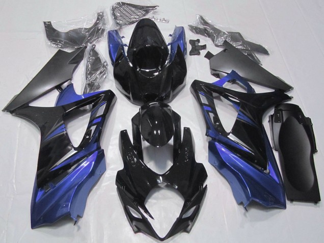 Purchase 2007-2008 Glossy Black Blue Suzuki GSXR 1000 Motorcycle Fairings UK