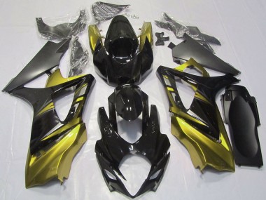 Purchase 2007-2008 Glossy Black Yellow Suzuki GSXR 1000 Motorcycle Fairings UK