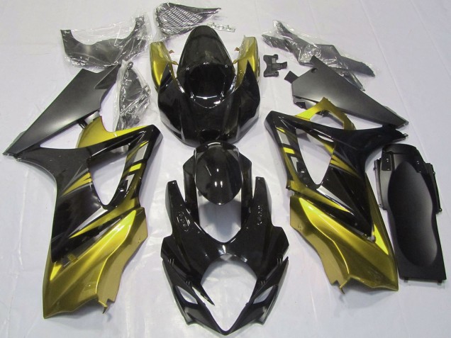 Purchase 2007-2008 Glossy Black Yellow Suzuki GSXR 1000 Motorcycle Fairings UK