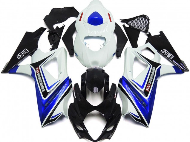 Purchase 2007-2008 White Blue Black OEM Style Suzuki GSXR 1000 Motorcycle Fairings UK