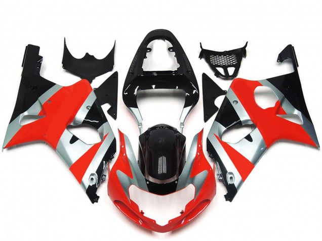 Purchase 2000-2002 Silver Red Glossy Black OEM Style Suzuki GSXR 1000 Motorcycle Fairings UK