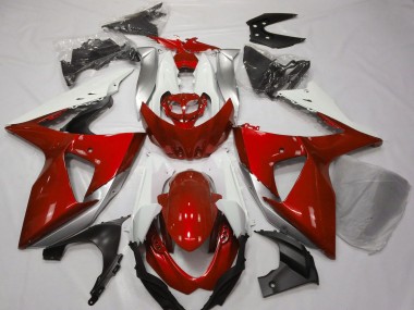 Purchase 2009-2016 White Silver Red Suzuki GSXR 1000 Motorcycle Fairings UK