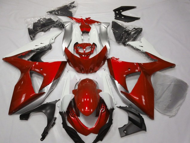 Purchase 2009-2016 White Silver Red Suzuki GSXR 1000 Motorcycle Fairings UK