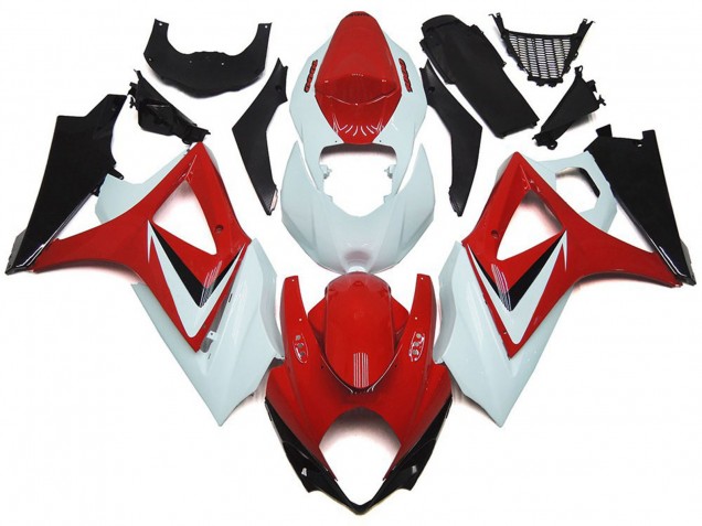 Purchase 2007-2008 White Red Black OEM Style Suzuki GSXR 1000 Motorcycle Fairings UK