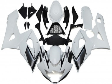 Purchase 2005-2006 Glossy White Silver Black Suzuki GSXR 1000 Motorcycle Fairings UK