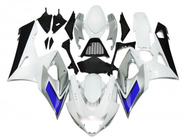 Purchase 2005-2006 Glossy White Silver Blue Suzuki GSXR 1000 Motorcycle Fairings UK