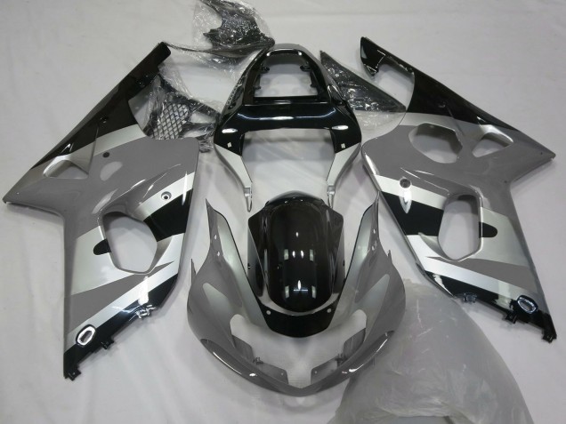 Purchase 2000-2002 Grey Silver Glossy Black OEM Style Suzuki GSXR 1000 Motorcycle Fairings UK