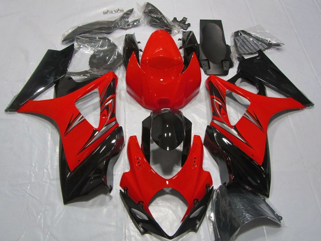 Purchase 2007-2008 Red Glossy Black Suzuki GSXR 1000 Motorcycle Fairings UK