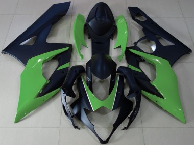 Purchase 2005-2006 Matte Black Green Suzuki GSXR 1000 Motorcycle Fairings UK