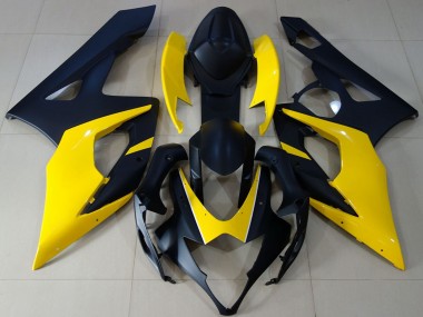 Purchase 2005-2006 Matte Black Yellow Suzuki GSXR 1000 Motorcycle Fairings UK