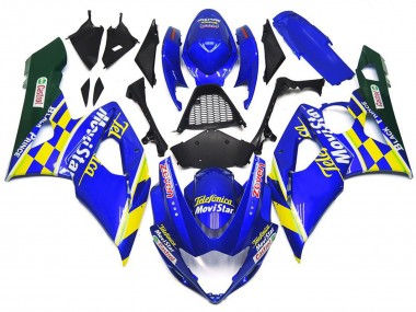 Purchase 2005-2006 Blue Yellow Green MoviStar Castrol Suzuki GSXR 1000 Motorcycle Fairings UK