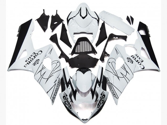 Purchase 2005-2006 White Black Corona OEM Style Suzuki GSXR 1000 Motorcycle Fairings UK