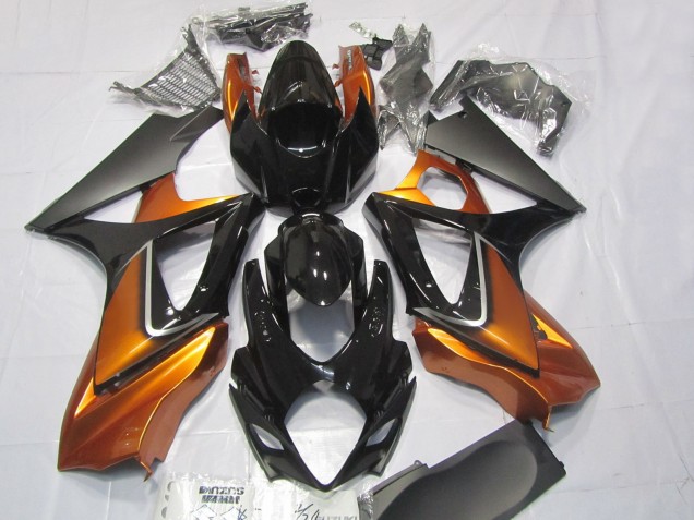 Purchase 2007-2008 Orange Glossy Black Matte Black Suzuki GSXR 1000 Motorcycle Fairings UK