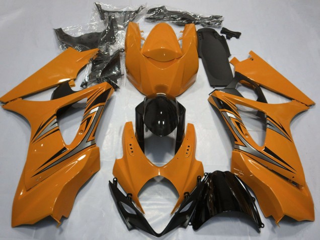Purchase 2007-2008 Orange Glossy Black OEM Style Suzuki GSXR 1000 Motorcycle Fairings UK