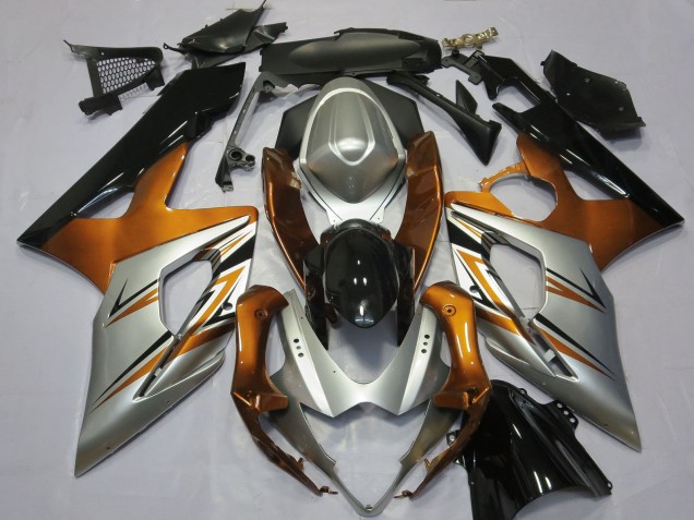 Purchase 2005-2006 Orange Silver Glossy Black Suzuki GSXR 1000 Motorcycle Fairings UK