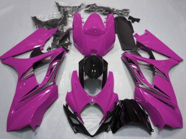 Purchase 2007-2008 Pink Glossy Black OEM Style Suzuki GSXR 1000 Motorcycle Fairings UK