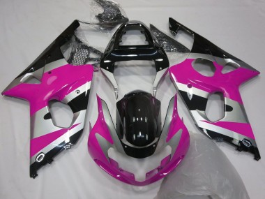 Purchase 2000-2002 Pink Silver Glossy Black OEM Style Suzuki GSXR 1000 Motorcycle Fairings UK
