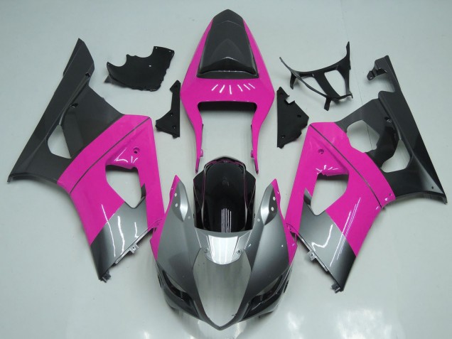 Purchase 2003-2004 Pink Silver Black Suzuki GSXR 1000 Motorcycle Fairings UK