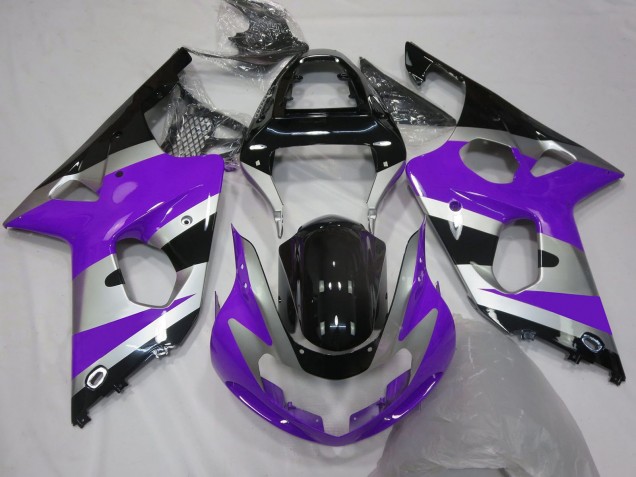 Purchase 2000-2002 Purple Silver Glossy Black OEM Style Suzuki GSXR 1000 Motorcycle Fairings UK