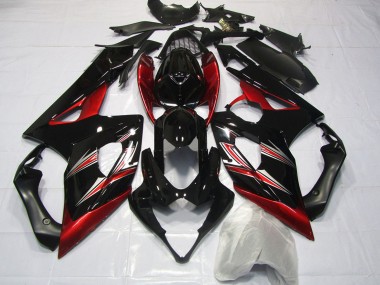 Purchase 2005-2006 Glossy Black Red Flare Suzuki GSXR 1000 Motorcycle Fairings UK
