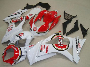 Purchase 2007-2008 White Red Lucky Strike Suzuki GSXR 1000 Motorcycle Fairings UK