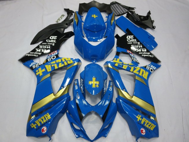 Purchase 2007-2008 Blue Gold Black Rizla Suzuki GSXR 1000 Motorcycle Fairings UK
