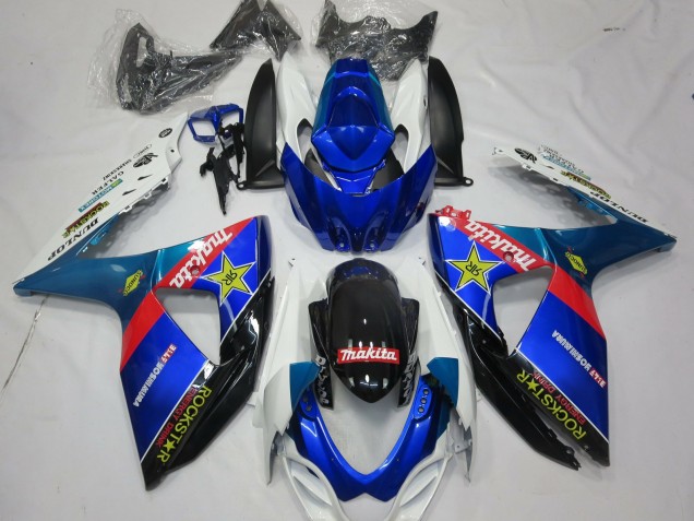 Purchase 2009-2016 Blue Red Black White RockStar Suzuki GSXR 1000 Motorcycle Fairings UK