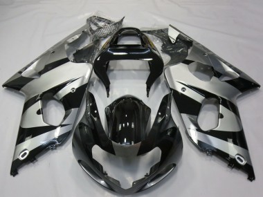 Purchase 2000-2002 Silver Glossy Black Suzuki GSXR 1000 Motorcycle Fairings UK