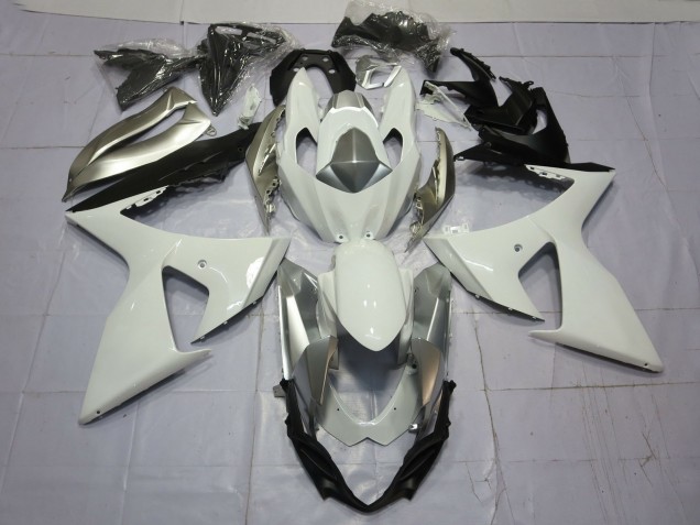Purchase 2009-2016 White Silver Suzuki GSXR 1000 Motorcycle Fairings UK