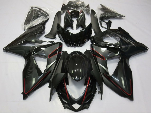 Purchase 2009-2016 Glossy Black Red Suzuki GSXR 1000 Motorcycle Fairings UK