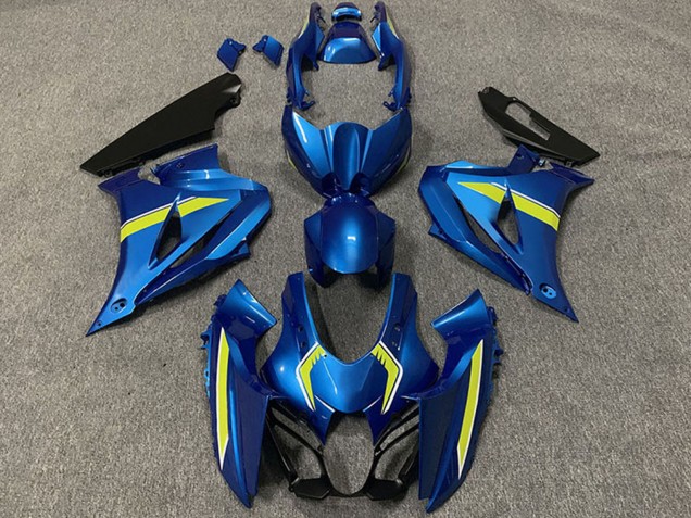 Purchase 2017-2024 Blue Yellow Style Suzuki GSXR 1000 Motorcycle Fairings UK