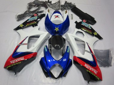 Purchase 2007-2008 White Blue Red Black Rockstar Suzuki GSXR 1000 Motorcycle Fairings UK