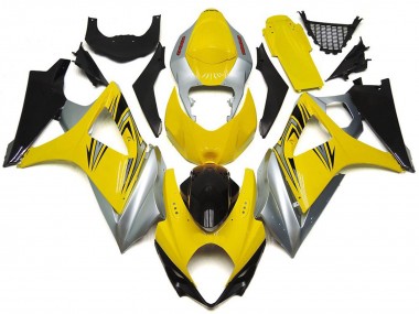 Purchase 2007-2008 Yellow Silver Black OEM Style Suzuki GSXR 1000 Motorcycle Fairings UK