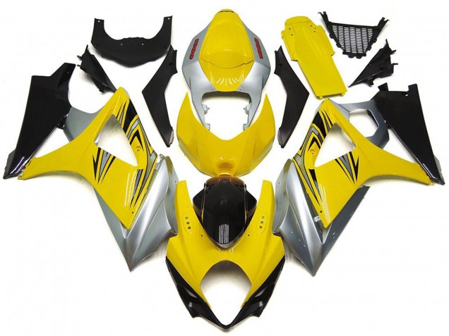 Purchase 2007-2008 Yellow Silver Black OEM Style Suzuki GSXR 1000 Motorcycle Fairings UK
