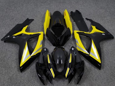 Purchase 2006-2007 Glossy Black Yellow Silver OEM Style Suzuki GSXR 600 / GSXR 750 Motorcycle Fairings UK